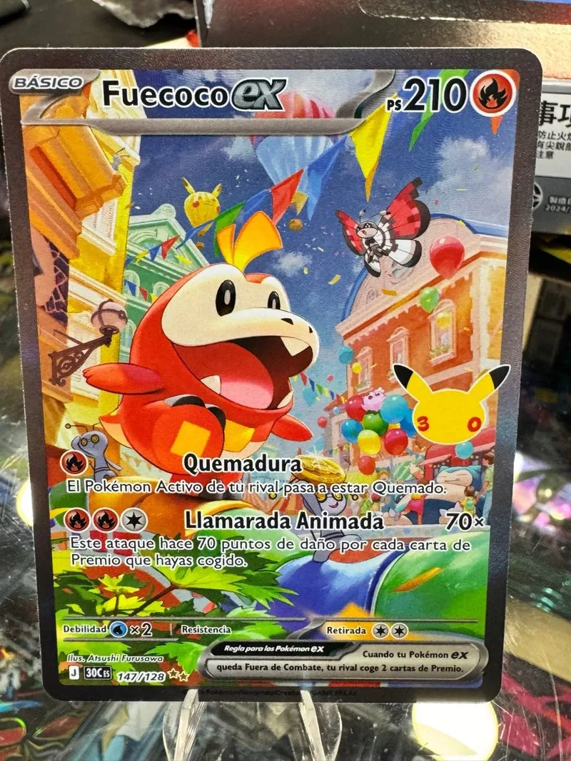 Carta Pokémon Fuecoco ex 145/128 30 Aniversario