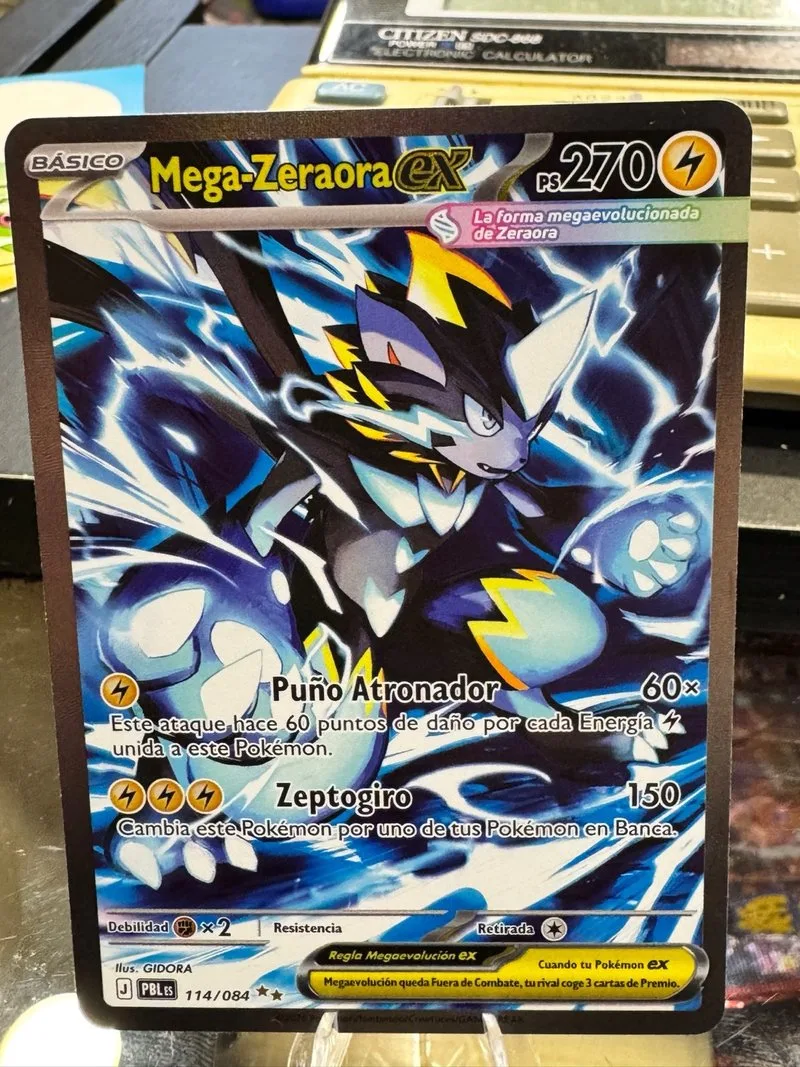 Carta Pokémon Mega-Zeraora EX 114/084 Español