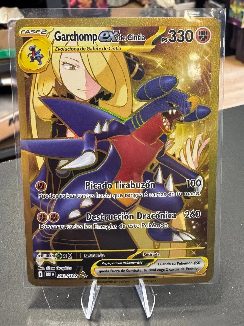 Garchomp EX de Cynthia 241/182 Oro Hiper Raro