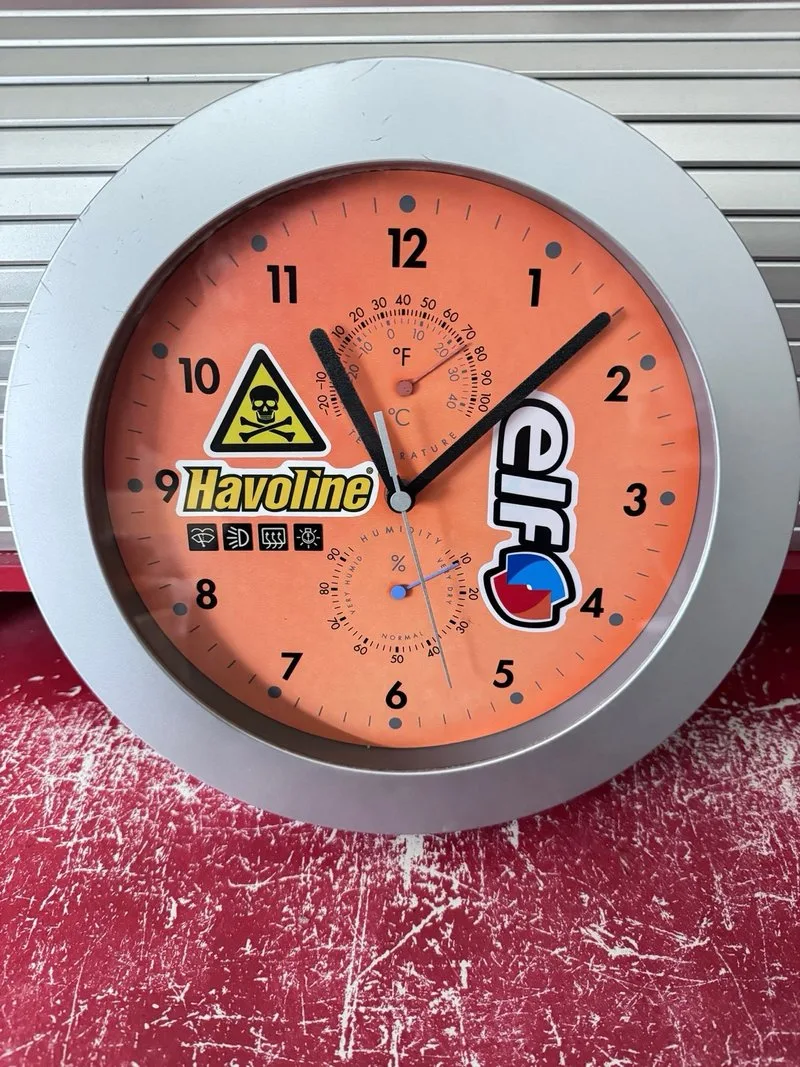 Reloj de taller Quartz Havoline Elf Racing
