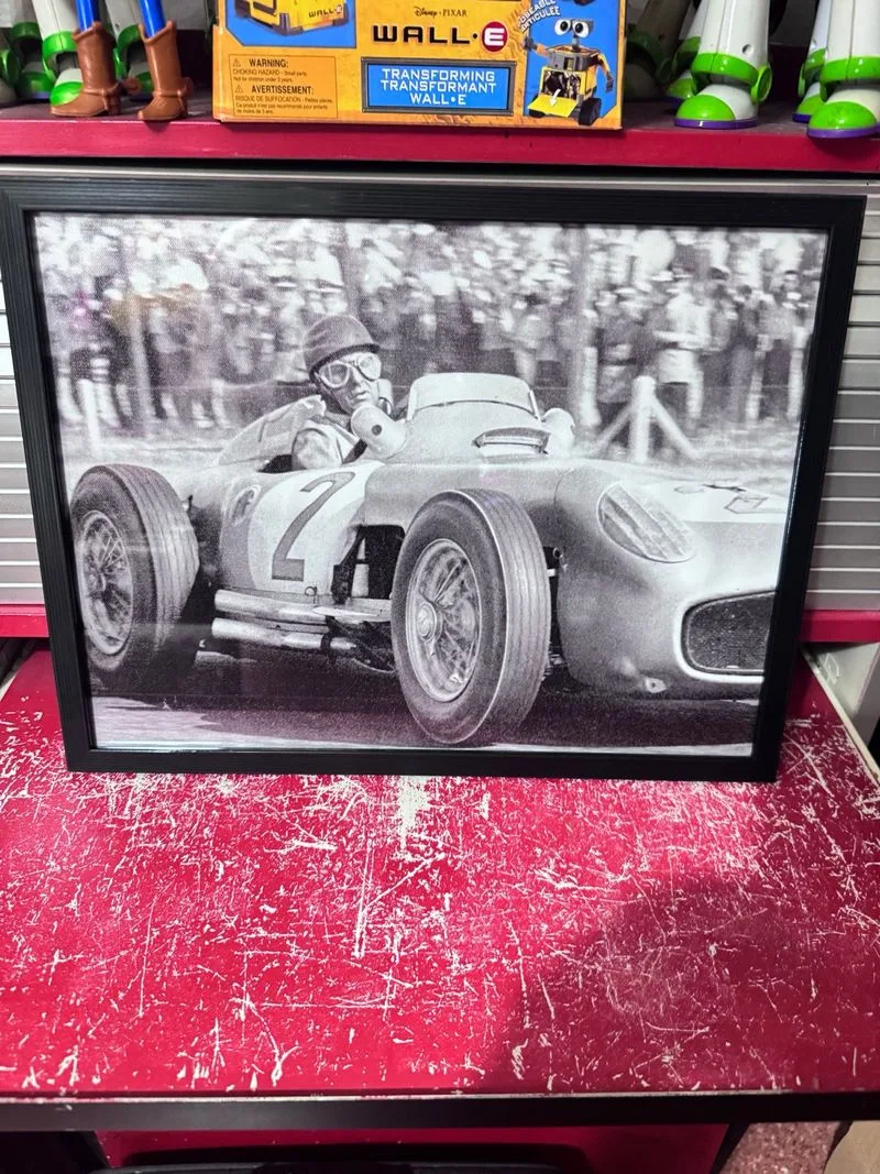 Poster Fangio carreras vintage