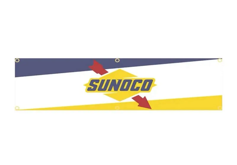 Bandera Banner Gasolina Sunoco de 180x45
