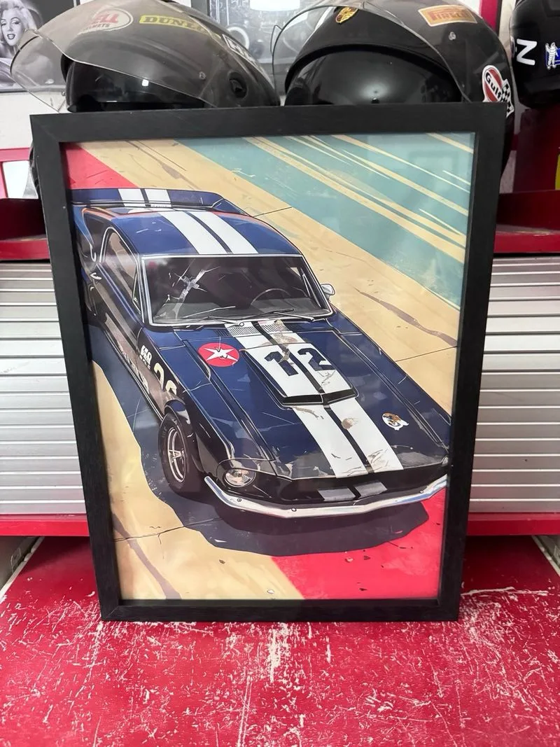 Lienzo enmarcado Ford mustang racing 30x40