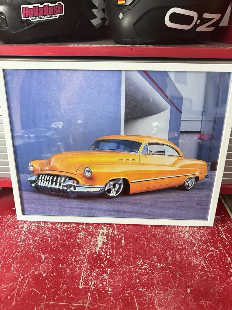 1959 Buick custom poster en lienzo enmarcado