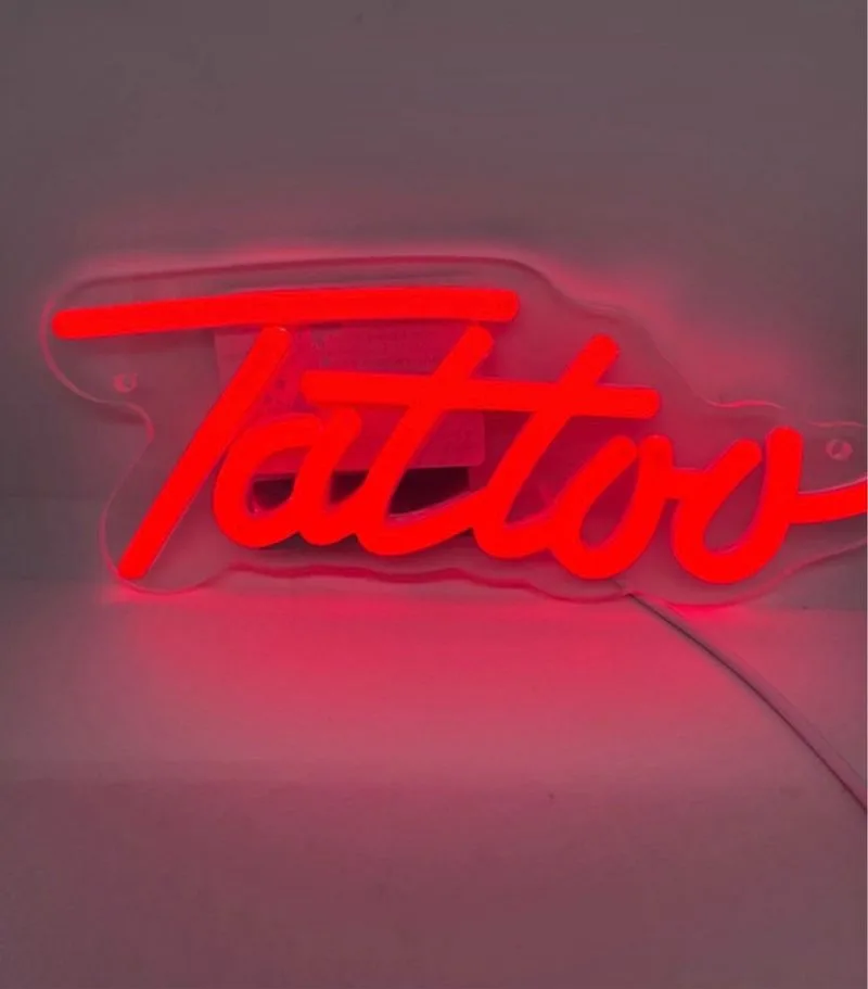 Cartel LED Neón Tattoo Rojo