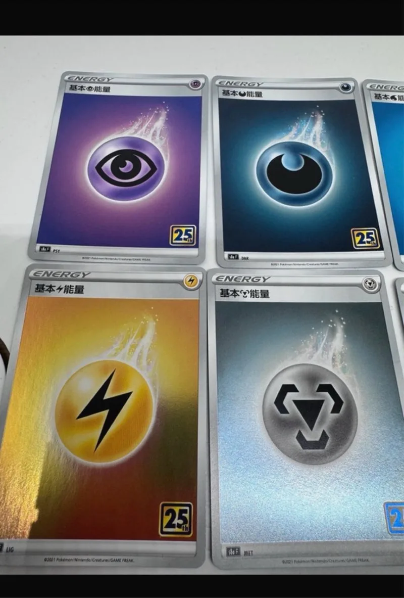 8 Cartas Energía Pokémon 25 Aniversario (Chino)