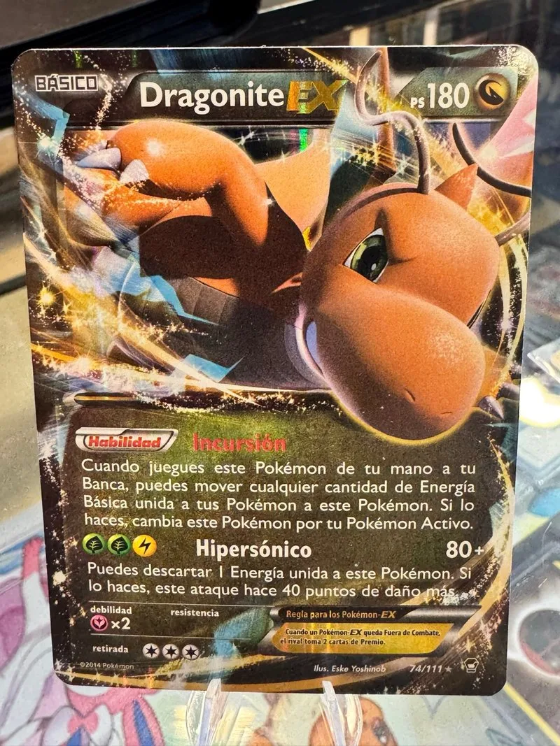Carta Pokémon Dragonite EX 74/111 Español