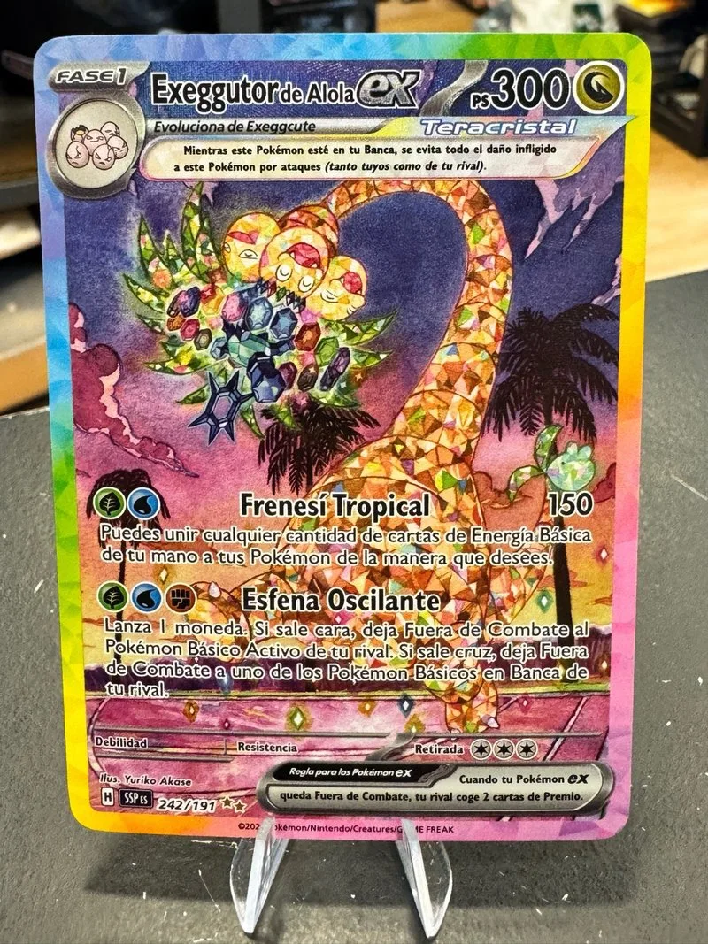 Exeggutor de Alola 242/191 EX Teracristal Esp