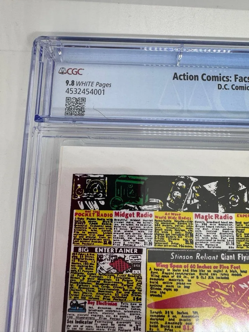 Action Comic #1 CGC Facsimile Edition grado 9.8