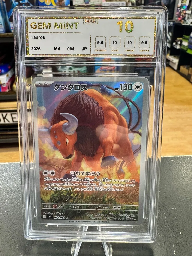 Carta Pokémon Tauros 094/083 AR Grado 10