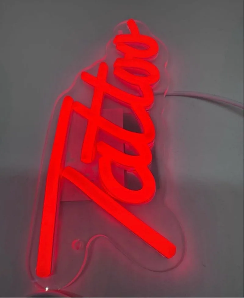 Cartel LED Neón Tattoo Rojo