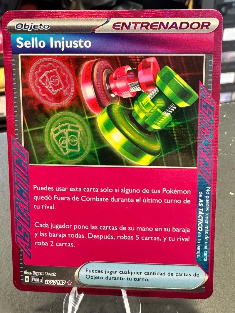 Sello Injusto 165/167 Entrenador Pokémon