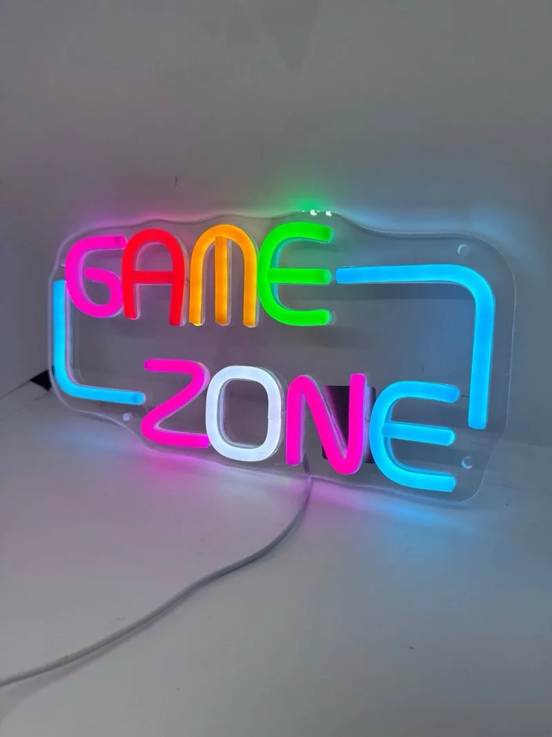 Letrero LED Neón Game Zone Multicolor