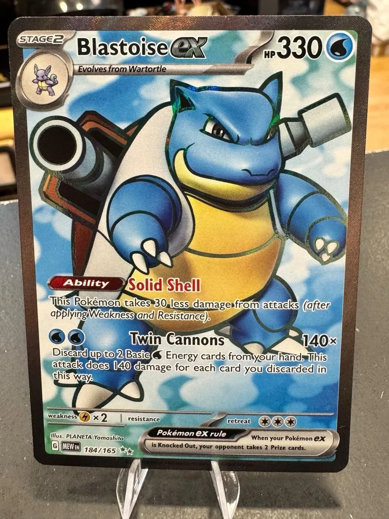 Blastoise EX 184/165 Pokemon Inglés