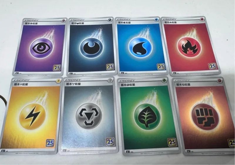 8 Cartas Energía Pokémon 25 Aniversario (Chino)