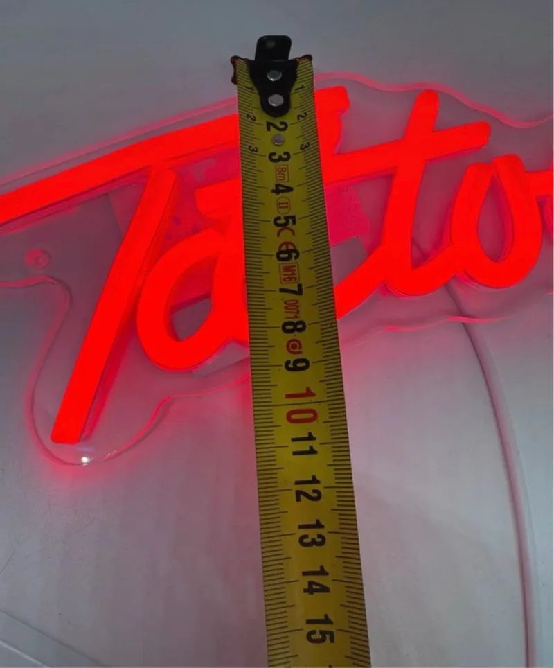 Cartel LED Neón Tattoo Rojo