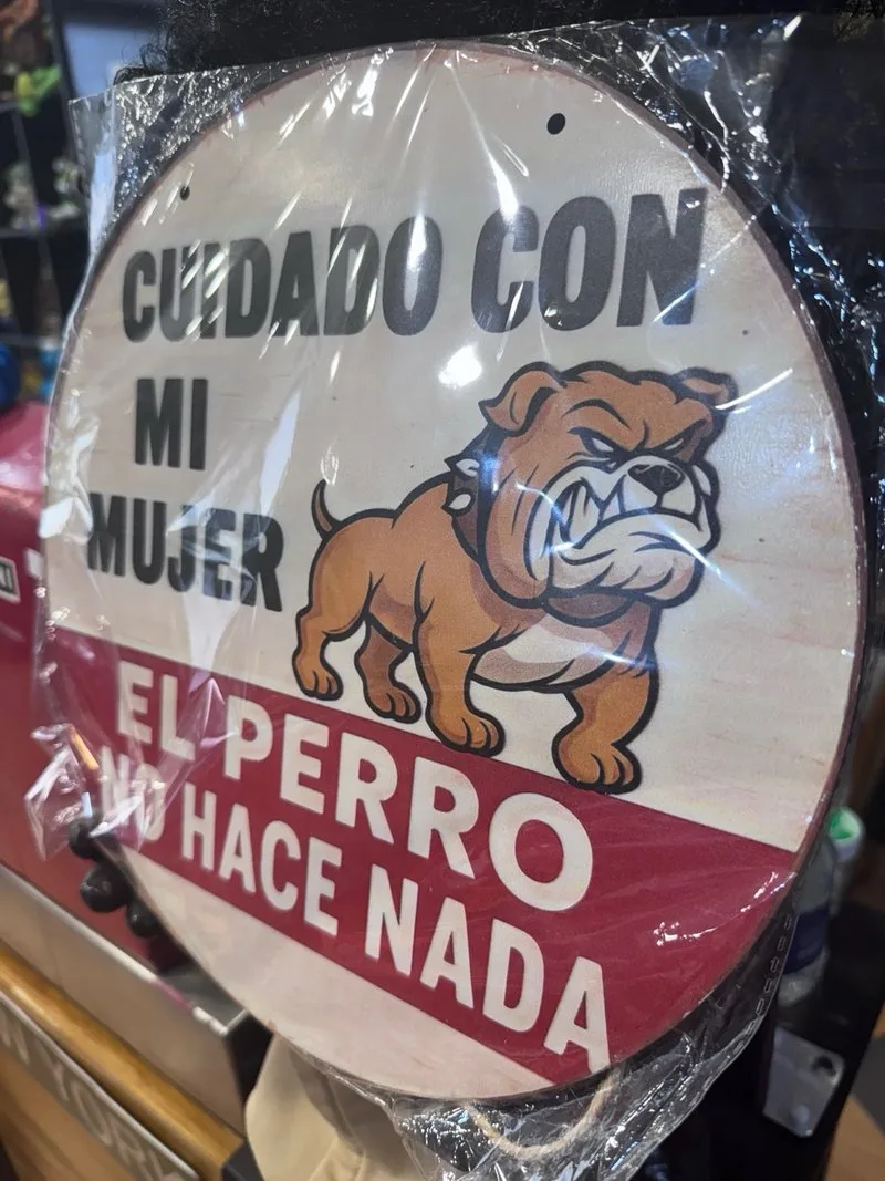 Cartel humor Cuidado con mi mujer