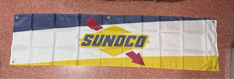 Bandera Banner Gasolina Sunoco de 180x45