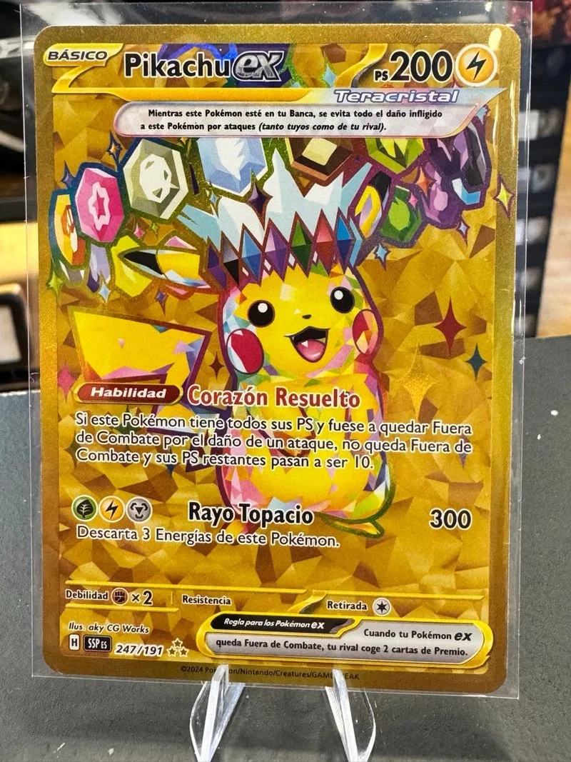 Pikachu EX 247/191 Dorado Teracristal Esp