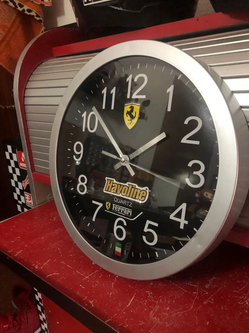 Reloj de pared tematizado Racing Ferrari
