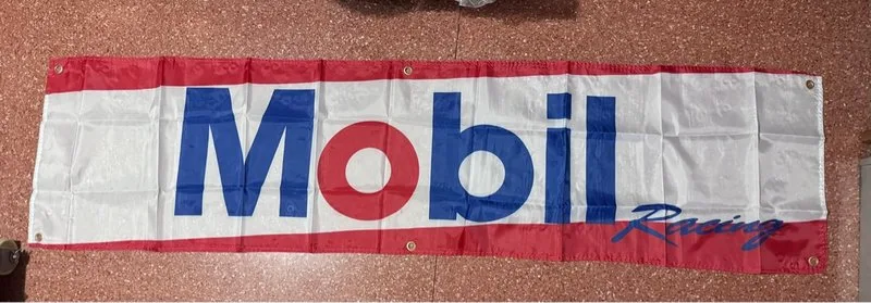Bandera Banner Mobil Racing de 180x45 cm
