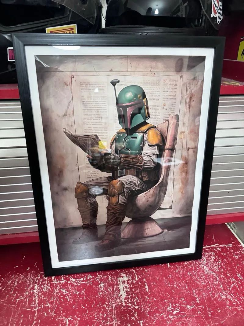 Lienzo enmarcado Boba Fett Star Wars Humor