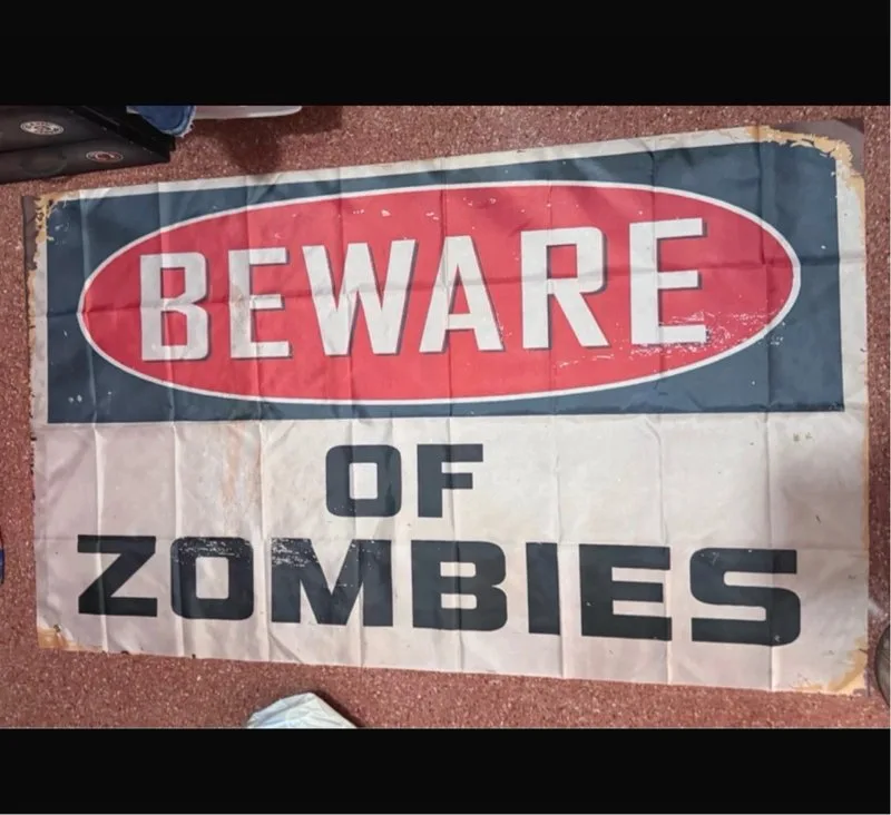 Bandera Peligro Zombies Beware Zombies