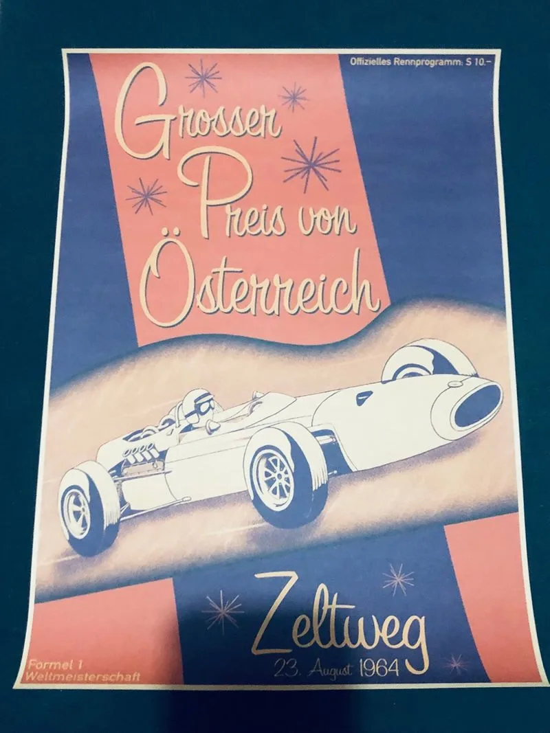 Poster gran premio de Austria de F1 de 1964