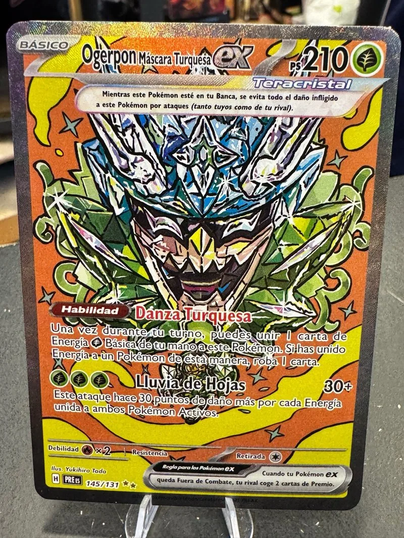 Ogerpon Máscara Turquesa EX 145/131 Pokémon Esp
