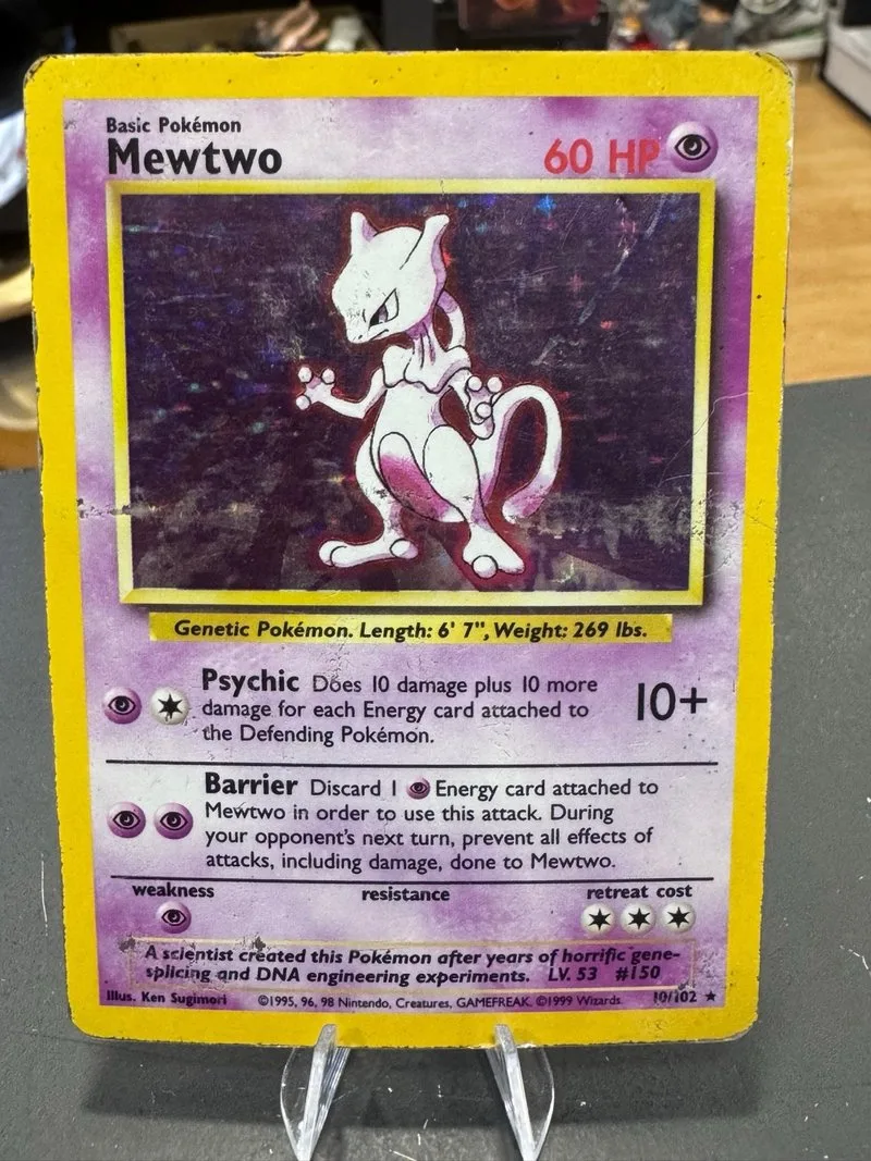 Mewtwo 10/102 TCG Base Set Holo 1999 Eng