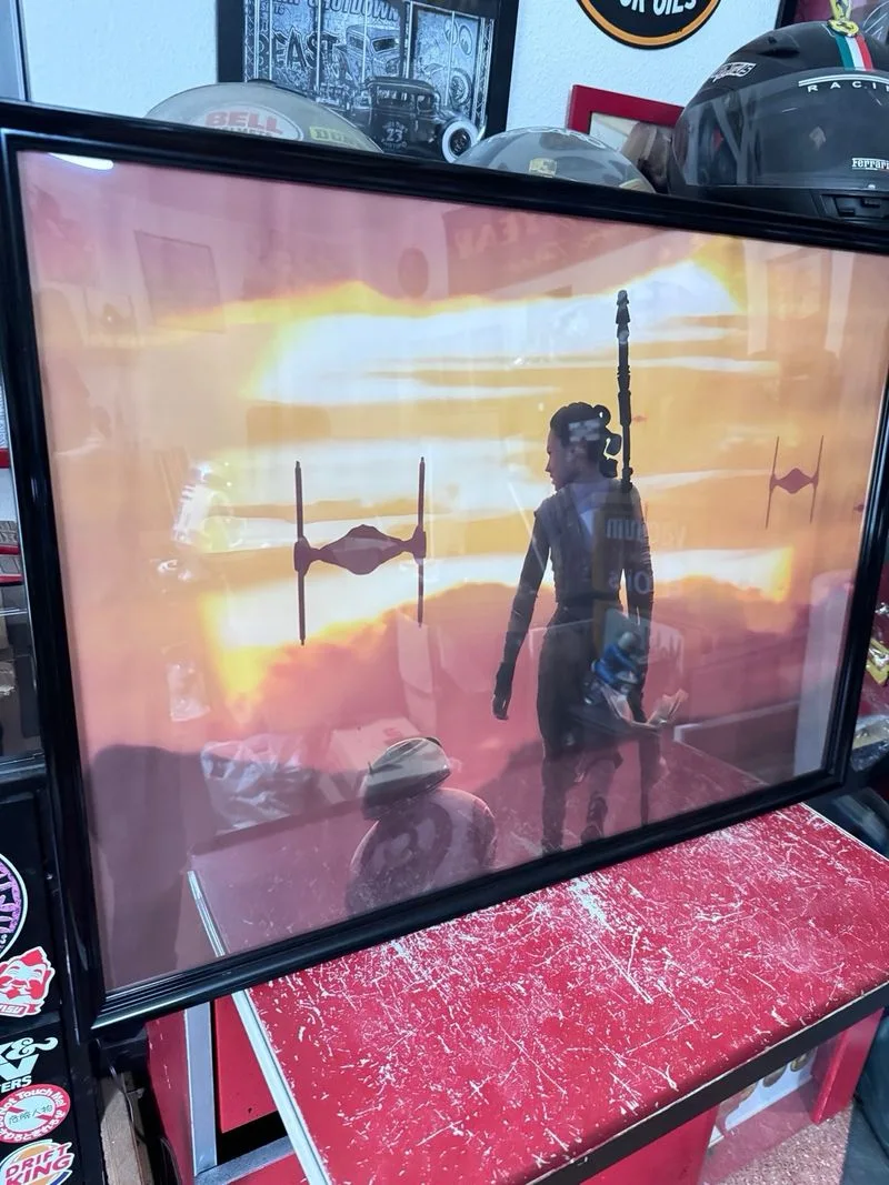 Star Wars poster Rey BB-8 Cazas Tie 50x70 cm