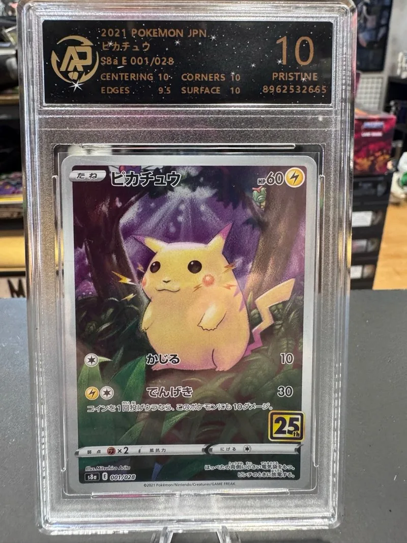 Pikachu 25th Aniversario 001/028 Japón Grado 10