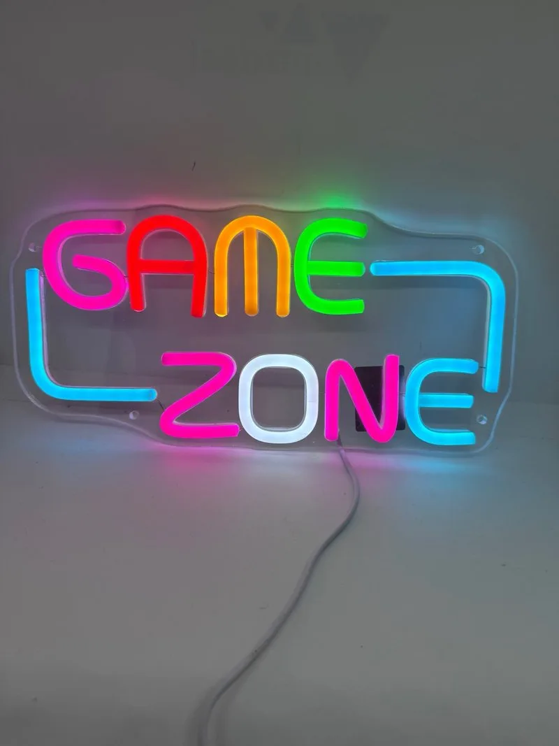 Letrero LED Neón Game Zone Multicolor
