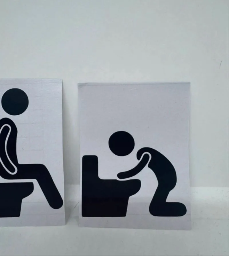 Vinilos WC Baños Humor Negro mate
