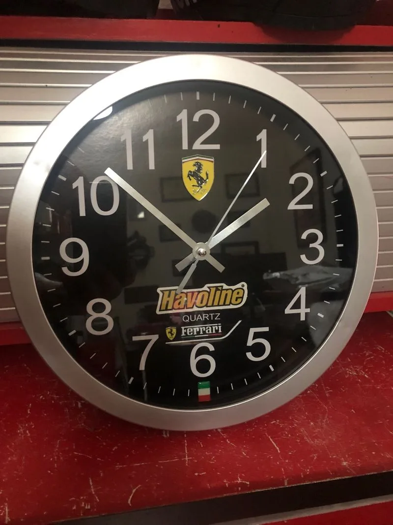 Reloj de pared tematizado Racing Ferrari