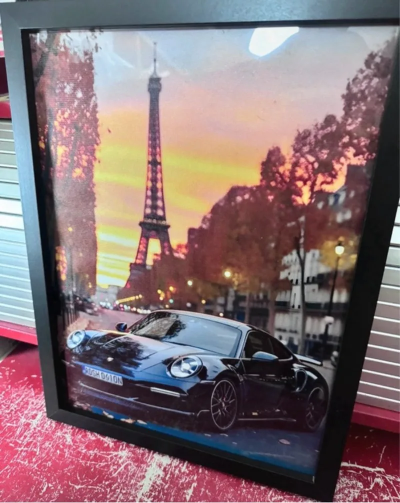 Lienzo enmarcado Porsche en París