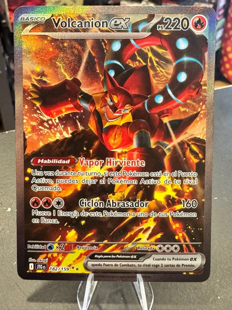 Volcanion EX 182/159 Carta Pokémon Español