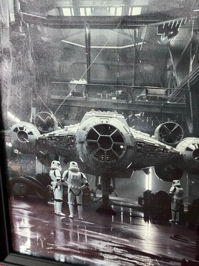 Star Wars Caza Tie lienzo enmarcado 30x40