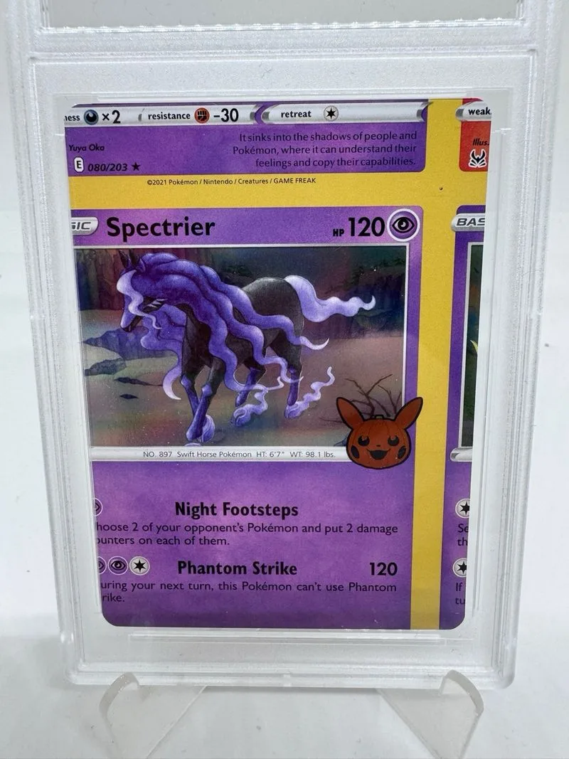 Carta Pokémon error Miscut Spectrier