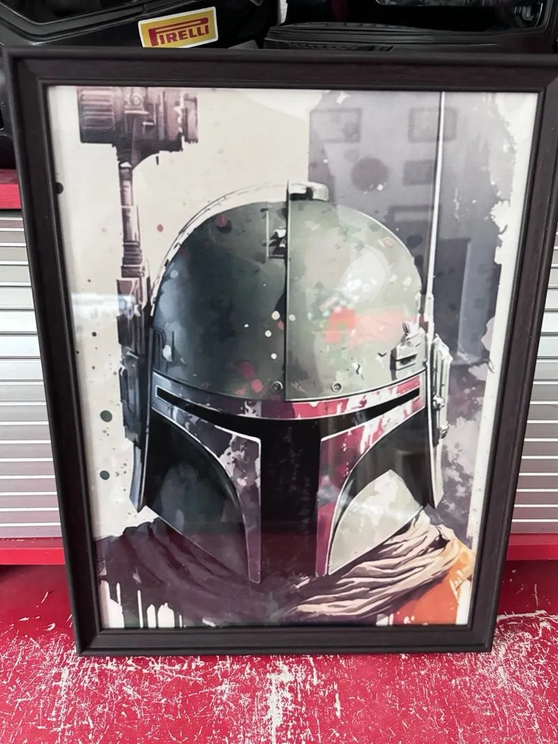 Star Wars Boba Fett lienzo enmarcado de 30x40