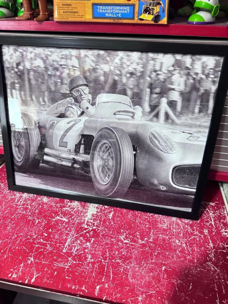 Poster Fangio carreras vintage
