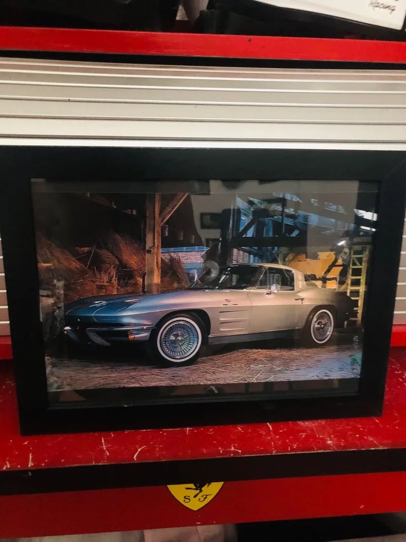 Foto enmarcada chevy Stigray 1963