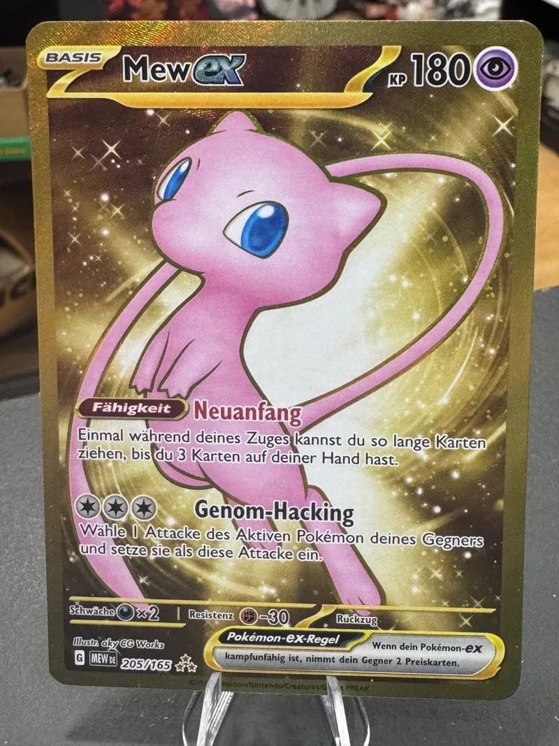 Mew ex Carta Pokémon 205/165 Oro