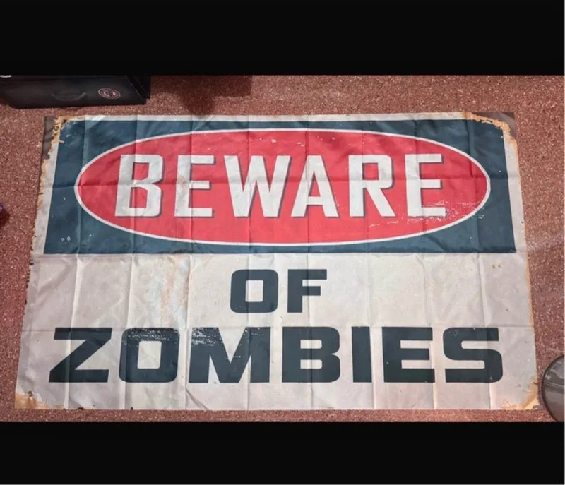Bandera Peligro Zombies Beware Zombies
