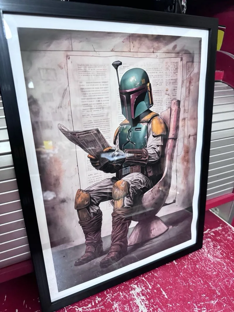 Lienzo enmarcado Boba Fett Star Wars Humor