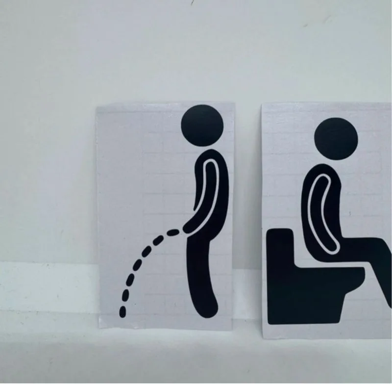 Vinilos WC Baños Humor Negro mate