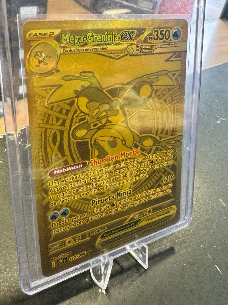Carta Pokémon Mega Greninja EX Dorado 122/086