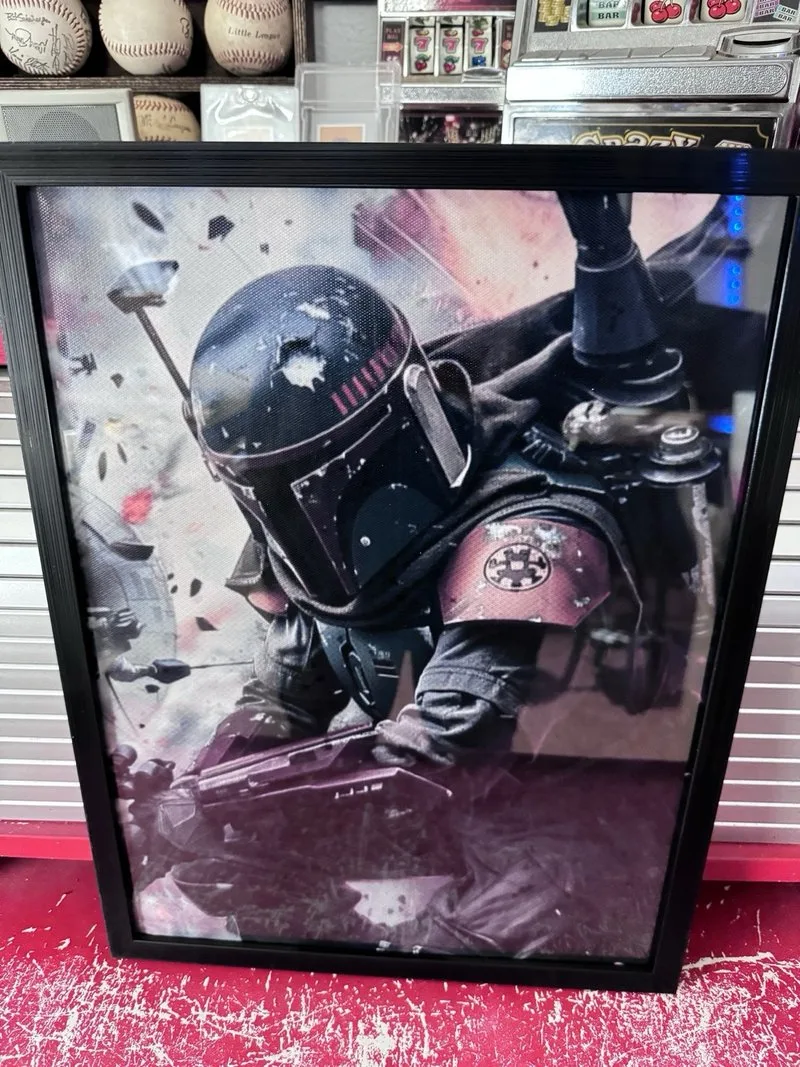 Star Wars Boba Fett lienzo enmarcado de 30x40