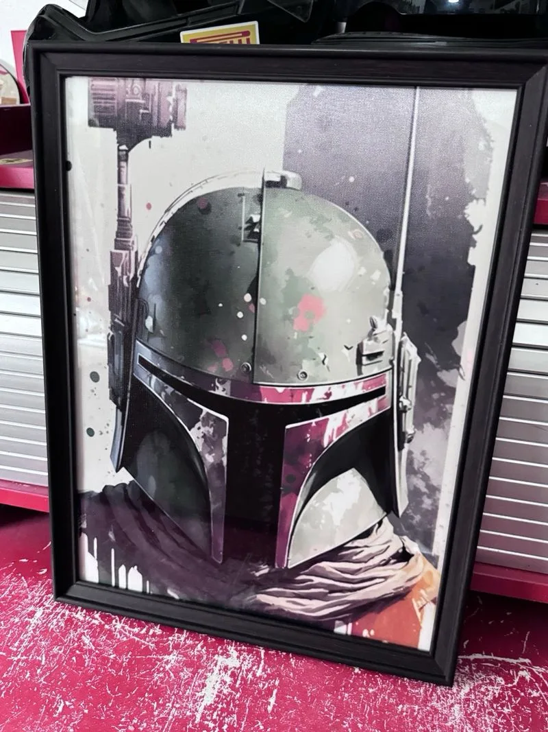 Star Wars Boba Fett lienzo enmarcado de 30x40