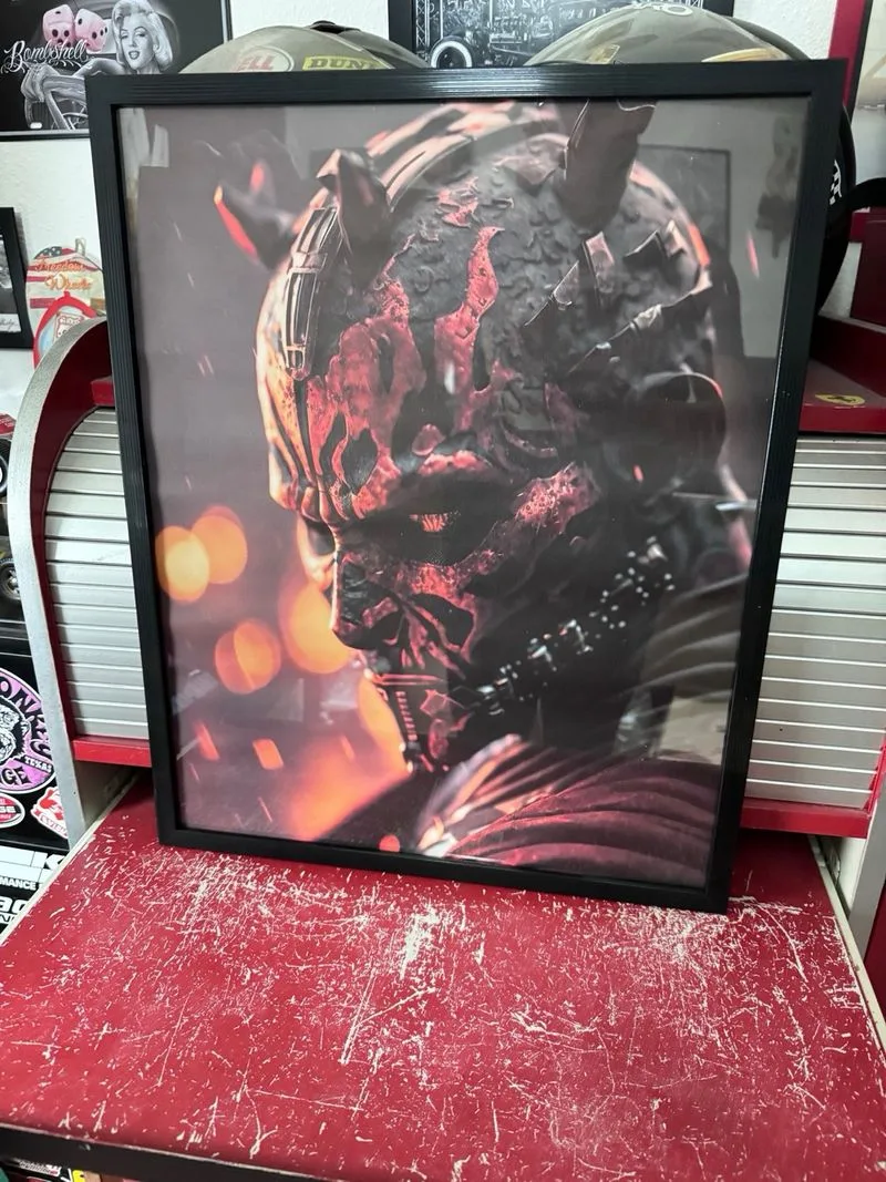 Star Wars Darth Maul poster de 50x40 enmarcado